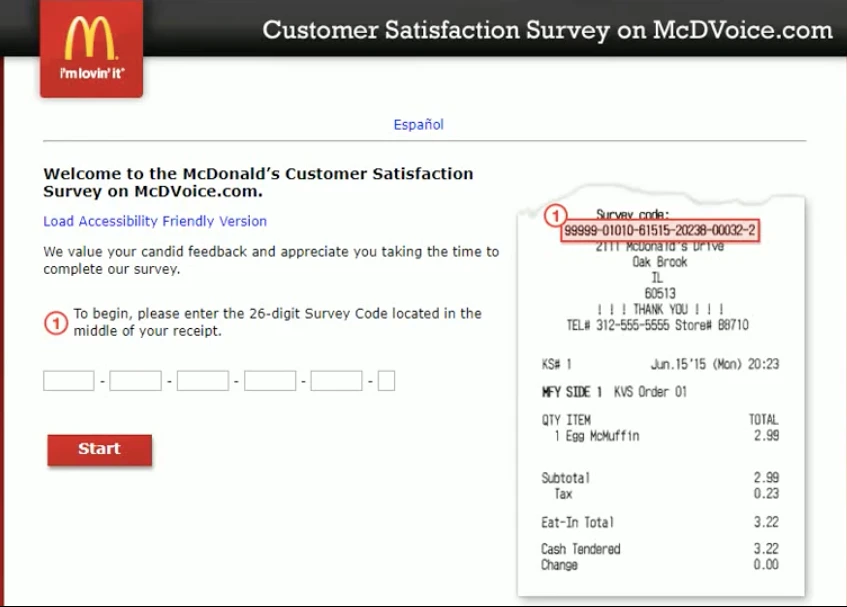 McDVoice Customer Satisfaction Survey